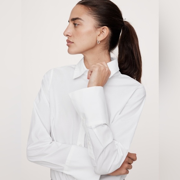 NWT Banana Republic Riley II Tailored Black Shirt Size 4 Petite - Picture 4 of 9